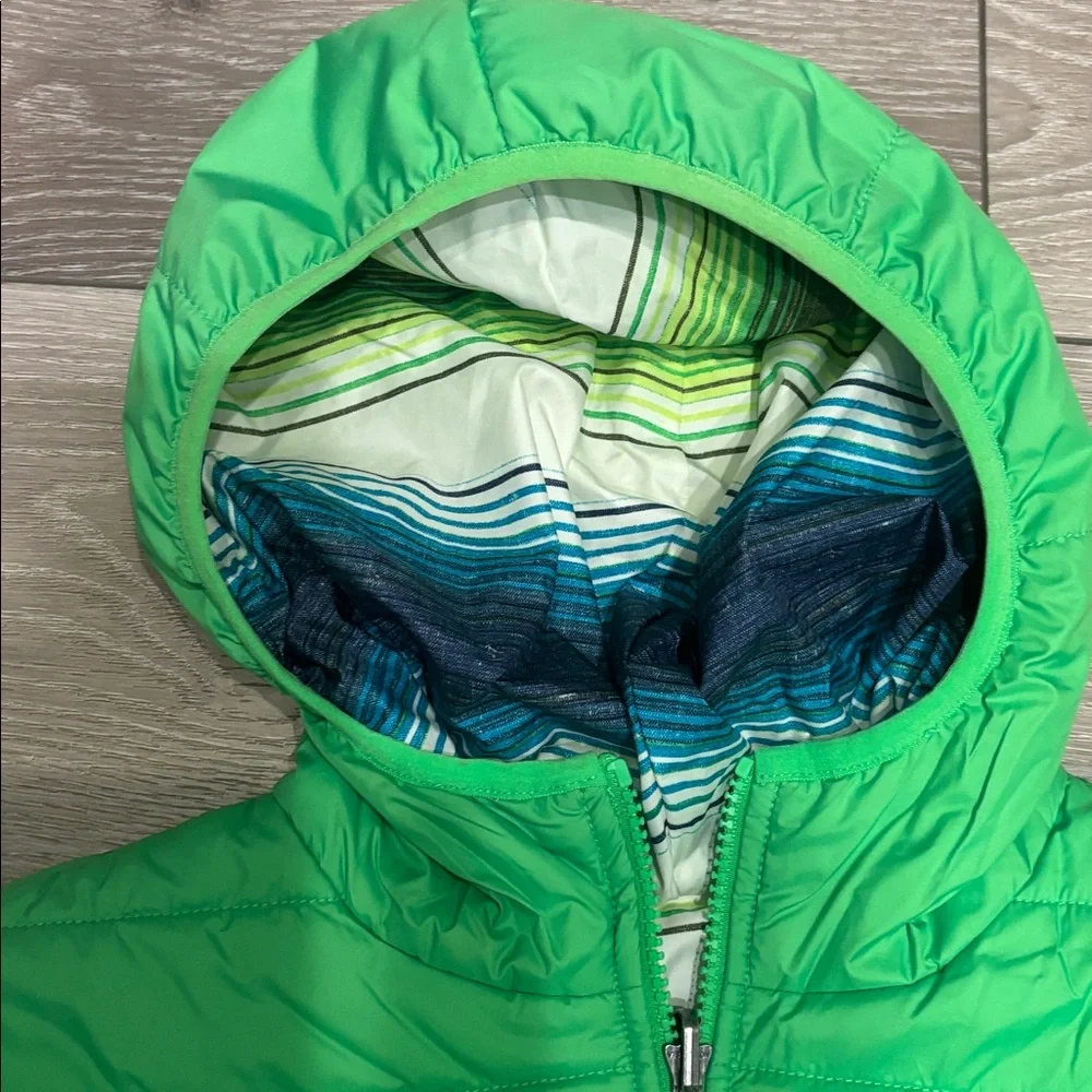 The North Face Boys' Jacket in Bright Green with Black Logo Tag